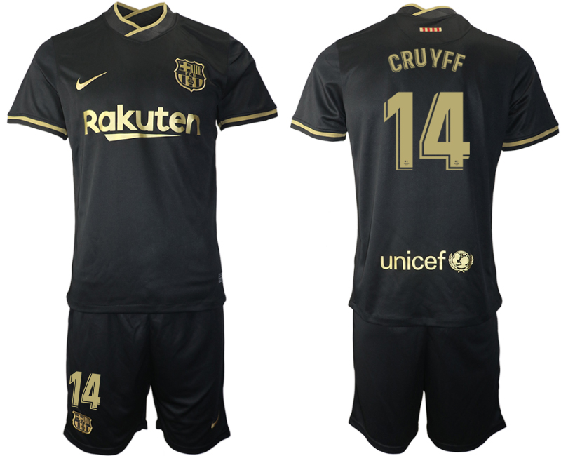Men 2020-2021 club Barcelona away #14 black Soccer Jerseys